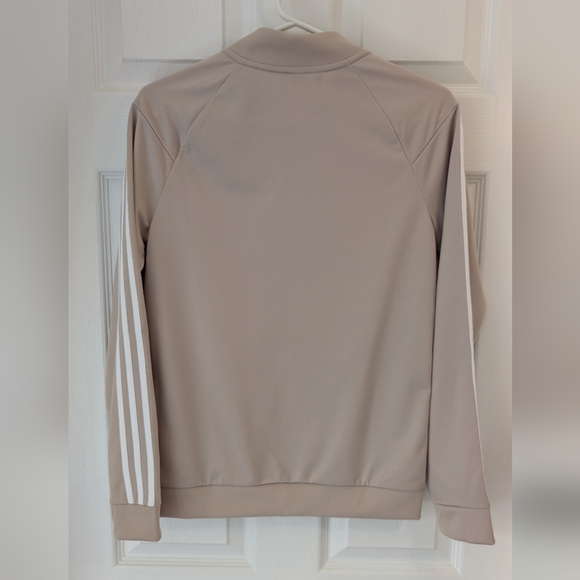 Adidas Women's Jacket 3 Stripes Classic Beige Size Small - Picture 3 of 11